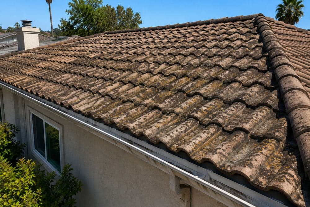 Tile Roof Replacement — before